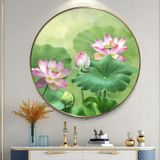 CỠ LỚN - TRANH TRÒN HOA SEN treo tường nghệ thuật cho phòng thờ, phòng khách #tranhtrangtri #tranhhoasen Phòng Khách Decor Phòng Decor Tường Đồng