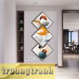 Tranh hiện đại ghép đứng cao 1.6m ngang 0.7m tráng gương treo tường bóng loáng hàng xịn