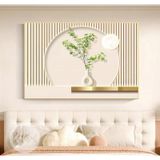 Tranh Hoa Lá Xanh May Mắn Treo Tường Phòng Ngủ/ Phòng Khách/ Decor Khách Sạn/ Tranh Tráng Gương Phong Cách Hiện Đại