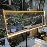 Tranh Điện LED Sơn Thủy Thác Nước Chảy mang ý nghĩa trường tồn Hùng Vĩ Rộng lớn thu hút tài lộc cho Gia chủ sở hữu