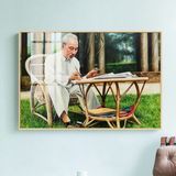 Tranh Treo Tường Bác Hồ Kính Yêu Bác Giáp /Tranh Treo Tường Phòng khách/ Phòng Làm Việc/ Tranh Tráng Gương Thầy Bóng