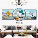 Bộ 3 tranh khuyết hươu tài lộc ,tặng kèm đinh treo(không cần khoan tường) Treo Tường Phòng Khách
