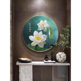 Tranh tráng gương kích thước D60 tặng kèm đinh treo,không cần khoan tường. Treo Tường Phòng Khách