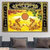 {Kích thước 80x120cm} Tranh tráng gương treo phòng thờ. Tranh Treo Tường phòng thờ