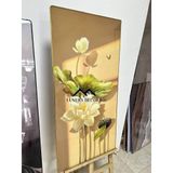 Tranh Tráng Gương "Hoa Sen Vàng"In UV5D Cao Cấp - Trang trí hành lang Lối Vào Treo Phòng Khách/ Phòng Ngủ/ quà tặng.