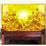 {120x80cm} Tranh tráng gương phòng thờ treo tường kèm video/ tranh cỡ theo yc
