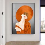 (80x120)Tranh Tráng Gương Cô Gái Hiện Đại,sáng Bong,bền,đẹp