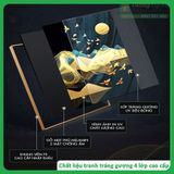 Tranh Tráng Gương Treo Tường Cao Cấp - Hươu Vàng Tài Lộc 2