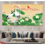 Tranh đơn cha mẹ kích thước 60-120cm,tặng kèm đinh treo,không cần khoan tường. Phòng Khách Treo Tường