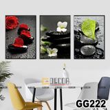Tranh treo tường canvas khung gỗ 3 bức phong cách hiện đại Bắc Âu trang trí spa phòng khách phòng ngủ phòng ăn 219