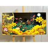 Tranh Cửu Ngư Quần Hội - Tranh tráng gương 5D siêu đẹp siêu bóng trang trí nhà cửa ( tặng kèm đinh treo )
