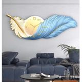 { SIZE LỚN } Tranh decor đèn led lông vũ có đồng hồ tráng gương cao cấp treo phòng khách, treo phòng ngủ, spa