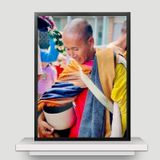 Tranh tráng gương treo tường thầy Minh Tuệ cao cấp nhiều mẫu đủ size giúp tâm an lạc thanh tịnh tinh tấn tu tập