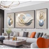 Bộ 3 Tranh Treo Tường Phòng Khách Phong Cách Hiện Đại, Tranh Tráng Gương 5D Cao Cấp - BH 12T - GIÁ LẺ BẰNG GIÁ TẠI XƯỞNG