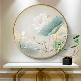 CỠ LỚN - TRANH TRÒN HOA SEN treo tường nghệ thuật cho phòng thờ, phòng khách #tranhtrangtri #tranhhoasen Phòng Khách Decor Phòng Decor Tường Đồng