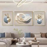 Bộ 3 Tranh Tráng Gương Treo Tường " Hươu Tuần Lộc" Trang Trí Phòng Khách Phòng Ngủ - GIÁ SỈ TẠI XƯỞNG
