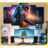 Tranh dán tường chất liệu tráng gương, tranh PHI HÀNH GIA ghép 5 tấm . Tranh decor theo phong cách riêng và cá tính bạn
