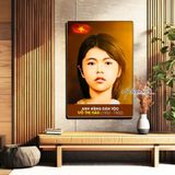 Tranh treo tường 3 Bác, tranh tráng gương 4KHD sáng bóng đẹp và sang trọng Treo Phòng Phòng Khách