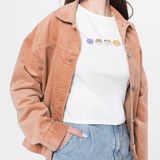 Áo thun Babytee những chú mèo Nhabi màu trắng