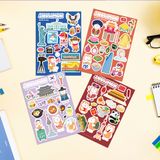 Sticker hành trình đến Hàn Quốc của Moni
