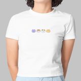 Áo thun Babytee những chú mèo Nhabi màu trắng