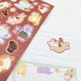 Sticker 4 chú mèo tại quán cà phê