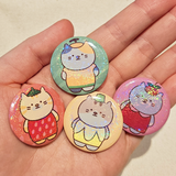 Huy hiệu cài áo Mèo Peanut Kitty Dưa Lưới