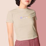 Áo thun babytee những chú mèo Nhabi màu be