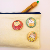 Huy hiệu cài áo Mèo Peanut Kitty Dưa Lưới
