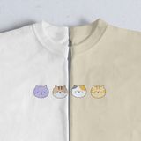 Áo thun babytee những chú mèo Nhabi màu be