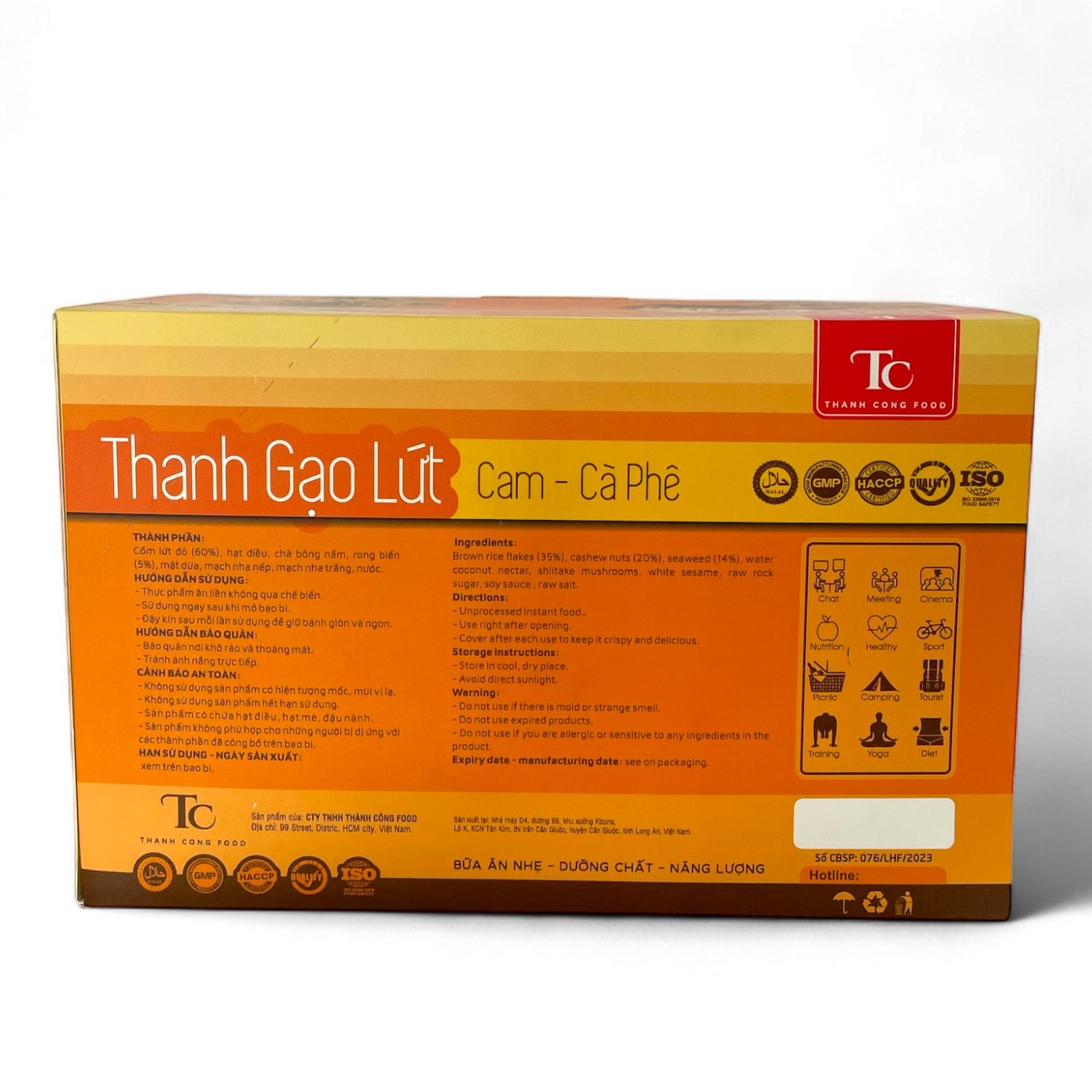 THANH DINH DƯỠNG GẠO LỨT CAM CÀ PHÊ