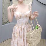 D336 - Đầm Xoè Tiểu Thư Vai Cánh Tiên Mai Bùi Store Women