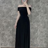S155 - SET ÁO BẸT VAI CHÂN VÁY XOÈ