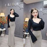 A08 - Áo Croptop Lông Thỏ Tay Loe Mai Bùi Store Nữ