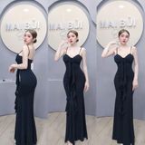 D388 - Đầm Body Đuôi Cá Phối Hoa Tua Rua Mai Bùi Store Dress