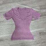 A9 - Áo Cổ Tim Tay Ngắn Body Mai Bùi Store Thun