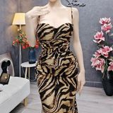 D180 - Đầm Body Đuôi Cá Lưới Nhũ Nhún Eo Mai Bùi Store