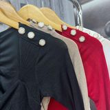 D95 - Đầm Body Nhún Nhũ Đính Nút Vai Mai Bùi Store