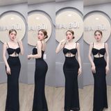 D144 - Đầm 2S Xốp Lưới Đuôi Cá Thắt Nơ V1 Mai Bùi Store