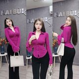 A10 - Áo Sơ Mi Body Tay Loe Mai Bùi Store Nữ