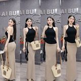 A16 - Áo Yếm Nhún Eo Phối Hoa Dây Tua Rua Mai Bùi Store