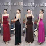 D41 - Đầm Xoè Đan Dây Lưng Mặc Được 2 Kiểu Mai Bùi Store Có Mút Nữ