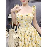 D336 - Đầm Xoè Tiểu Thư Vai Cánh Tiên Mai Bùi Store Women