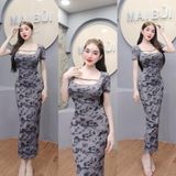 D325 - Đầm Body Bút Chì Xẻ Tà Cổ U Dây Ngang Mai Bùi Store