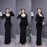 S6 - Set Lông Gồm: Áo Lông Tay Loe, Chân Váy Lông Đuôi Cá Mai Bùi Store
