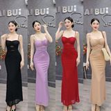 D62 - Đầm Body Lưới Nhún Eo Đuôi Cá Mai Bùi Store