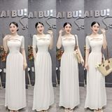 D280 - Đầm Tay Con Xoắn Cổ Dáng Xoè Dài Mai Bùi Store