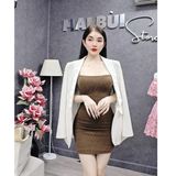 D87 - Đầm Body 2S Lông Vũ Dáng Ngắn Mai Bùi Store