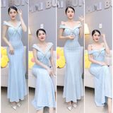 D404 - Đầm Body Phối Dây Bảng Ngay Vai Kèm Tag Cài Đá Mai Bùi Store (Mang được nhiều kiểu)