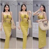 D32 - Đầm Body Đuôi Cá 2S Nhún Eo Cột Lưng Kèm Dây Có Mút Mai Bùi Store Nữ